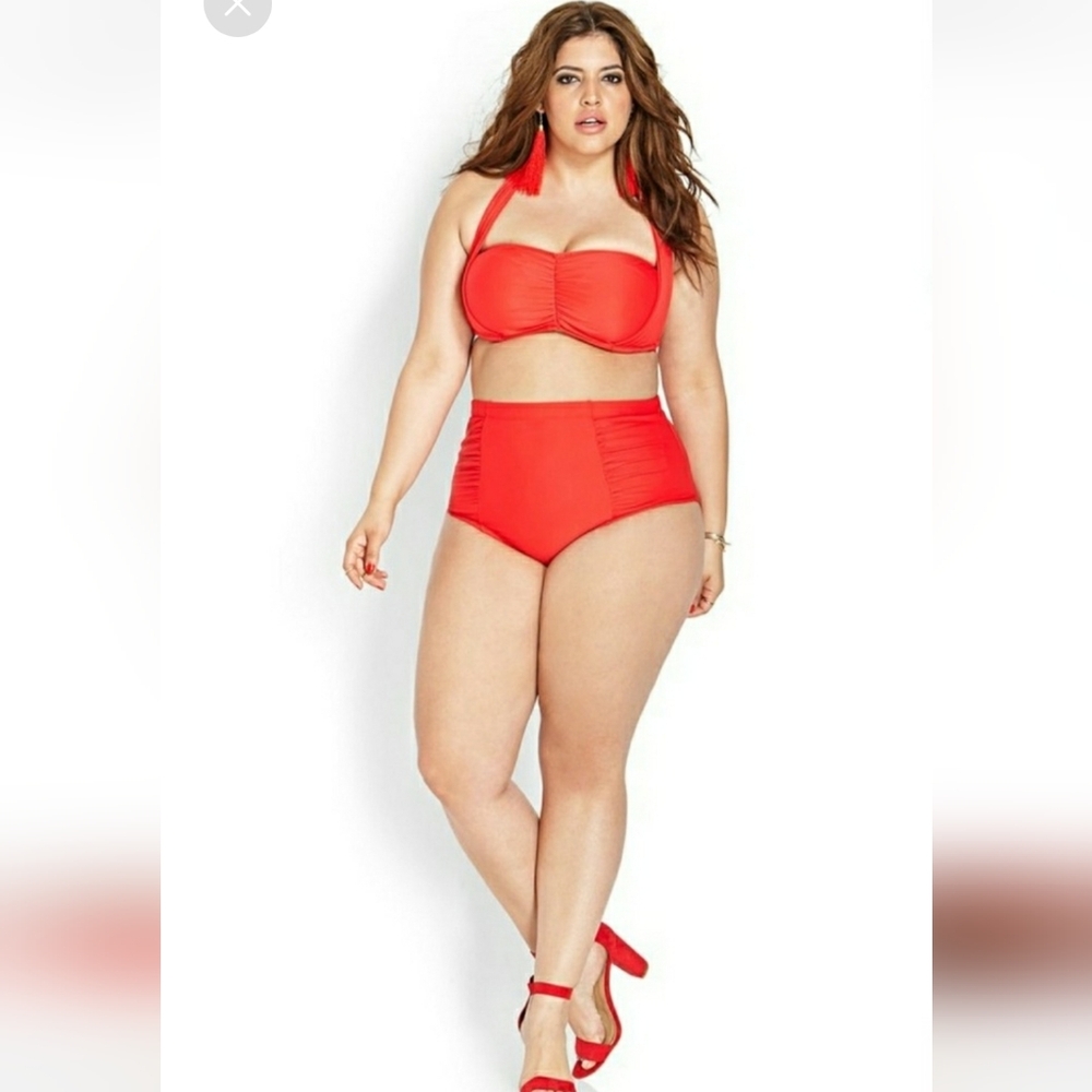 Forever 21 Plus Retro Red Bikini Bottoms 3X